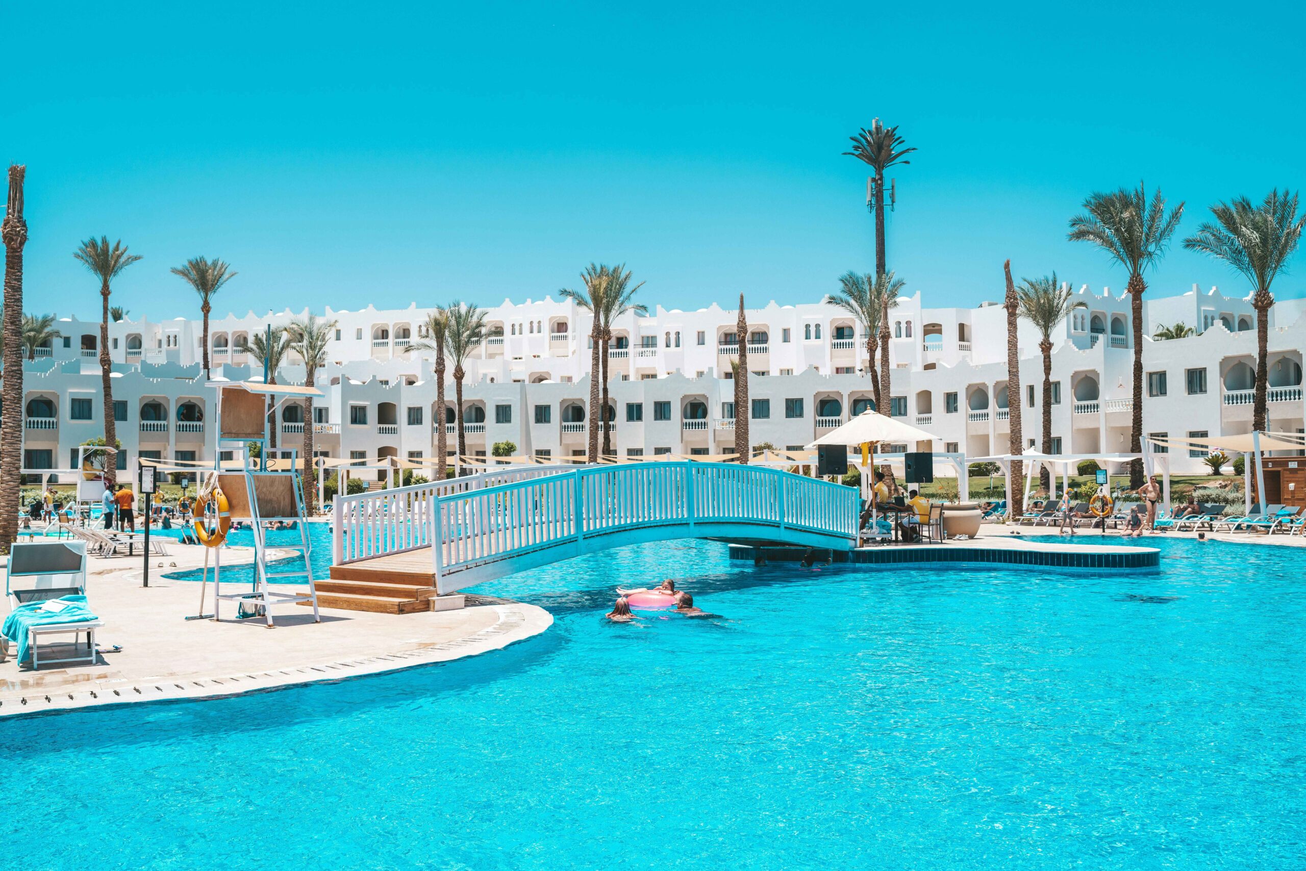 Resort pool and apartments in Egypt