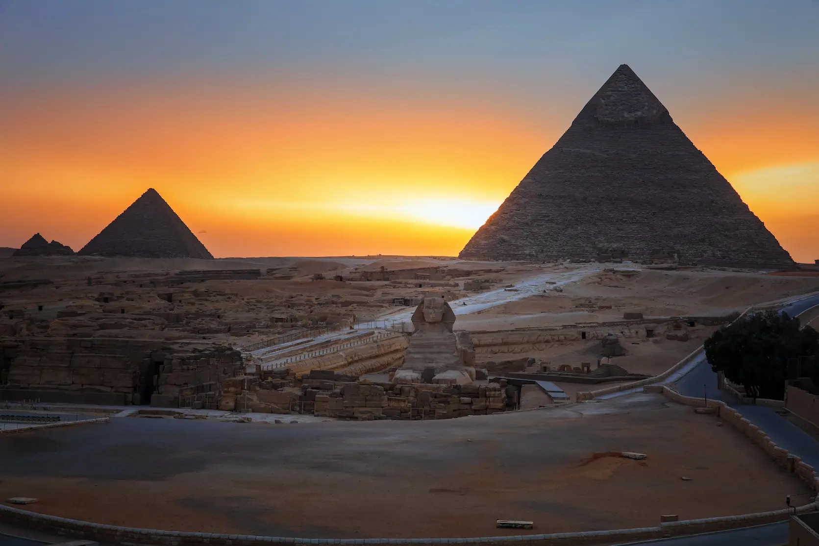 The Pyramids and Great Sphinx in Giza, Egypt